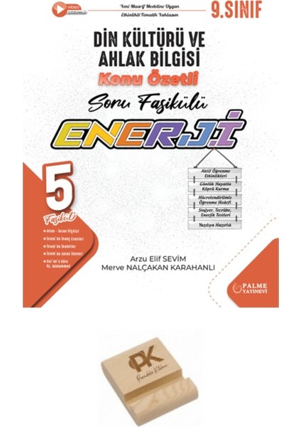 Palme 9. Sınıf Enerji Din Kültürü ve Ahlak Bilgisi Konu Özetli Soru Fasikülleri + Telefon Standı