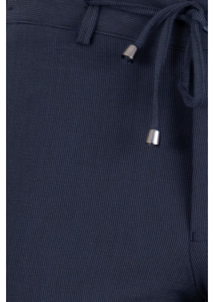 Erkek Joggeır Pantolon Gofre Kumaş Bağcıklı Günlük Slim Fit Dokulu Lacivert fırsatları