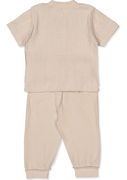 Dış Dikiş Ajurlu Patiksiz Mini Pijama (Basıc/25) Bej fiyatları