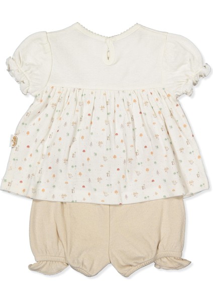 Organik Süprem Double Patiksiz Pijama Takım 2li (Organıc My Mushroom) Bej fiyatları