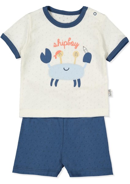 Ajurlu Şortlu 2li Takım (Shıp Boy) Lacivert