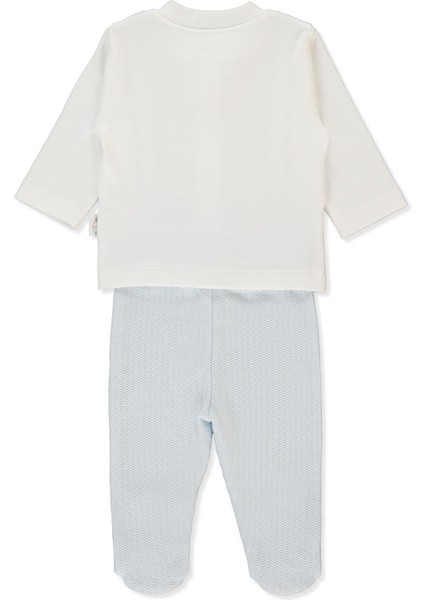 Jakarlı Iki Ip Patikli Pijama Takımı 2li (Baby Kıng/25) Mavi fiyatları
