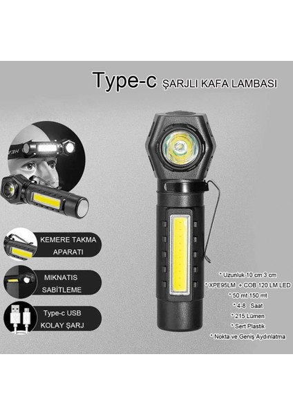 Şarjlı Mıktanıslı Kafa Lambası WT-621
