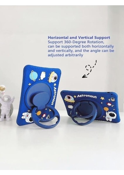 Astronot Karakterli Dayanıklı Çocuk Tablet Kılıfı Standlı Eğlenceli Koruyucu Kapak indirimleri