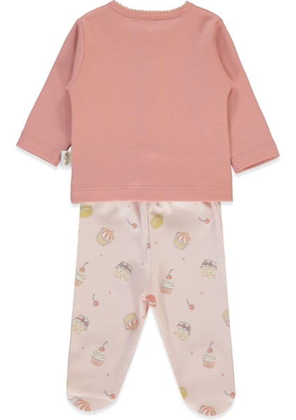 Organik Interlok Patikli Pijama Takımı 2li (Organıc Cupcakes) Gül Kurusu fiyatları