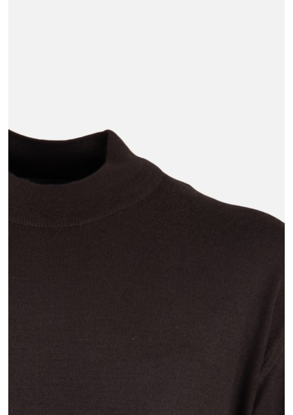 Erkek Yarım Balıkçı Yaka Triko Kazak Slim Fit Yün Kahverengi fiyatları