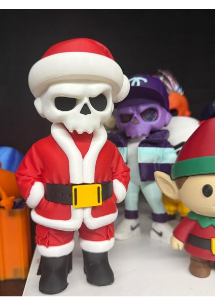 Yılbaşı Noel Temalı Kuru Kafa Skull Figür