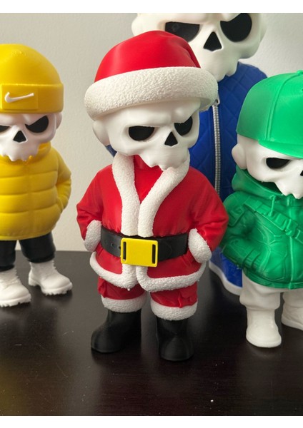Yılbaşı Noel Temalı Kuru Kafa Skull Figür