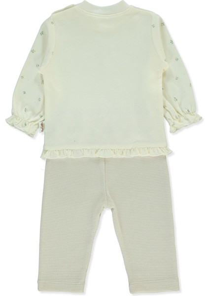 Organik Waffle Süprem Patiksiz Pijama Takımı 2li (Organıc Cute Bear) Bej fiyatları