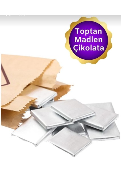 Gümüş Sargılı Sütlü Madlen 100 Adet Ikramlık Çikolata
