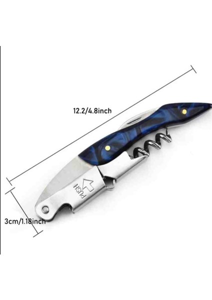 Tirbuşon Yeşil Saplı Paslanmaz Çelik Şarap ve Şampanya Açacagı Bira Açacağı Bar ve Ev modelleri