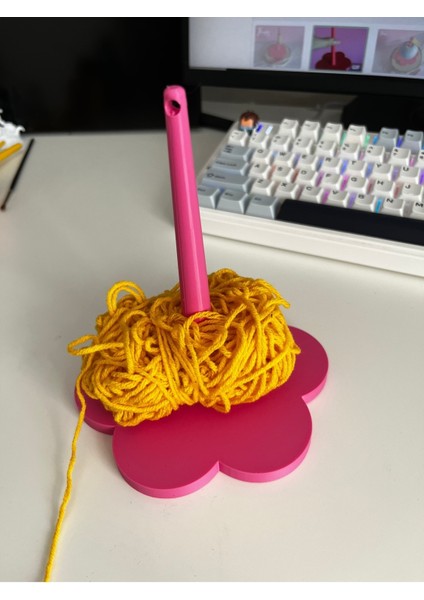 Taşınabilir Yumak Tutucu Yumak Çarkı Seyahat Örgü Punch Örgü Yumak Tutucu Tıg Yumak Kasesi