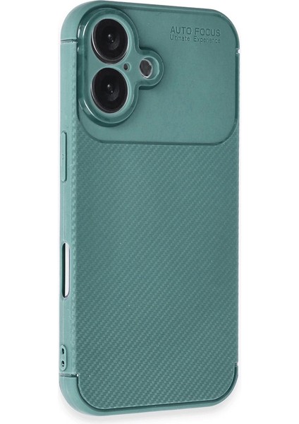 Iphone 16 Kılıf Auto Focus Karbon Kapak - Koyu Yeşil fiyatları