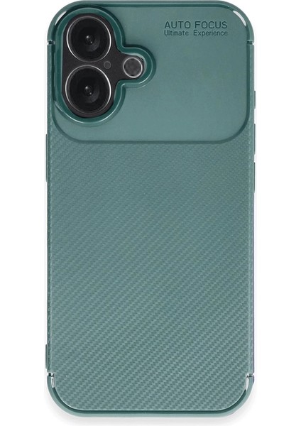 Iphone 16 Kılıf Auto Focus Karbon Kapak - Koyu Yeşil fırsatları