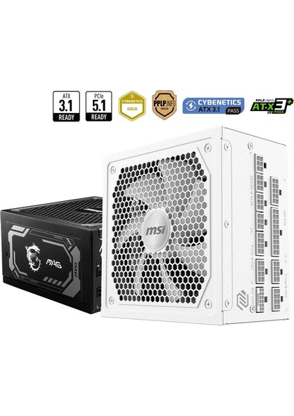 Msı Mag A1000GL Pcıe5 1000W 80+ Gold Power Supply
