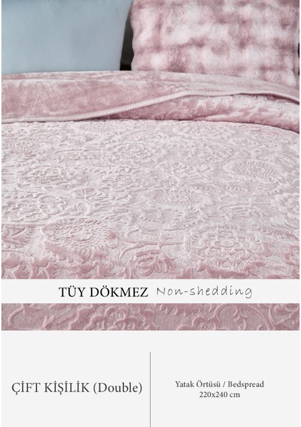 Maya 3 kg Embos Baskılı Battaniye Çift Kişilik Kalın Yumuşak 220X240 cm Pudra fiyatları