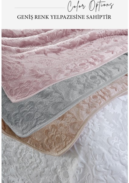 Maya 3 kg Embos Baskılı Battaniye Çift Kişilik Kalın Yumuşak 220X240 cm Pudra fırsatları