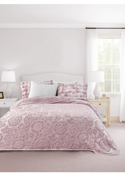 Maya 3 kg Embos Baskılı Battaniye Çift Kişilik Kalın Yumuşak 220X240 cm Pudra indirimleri