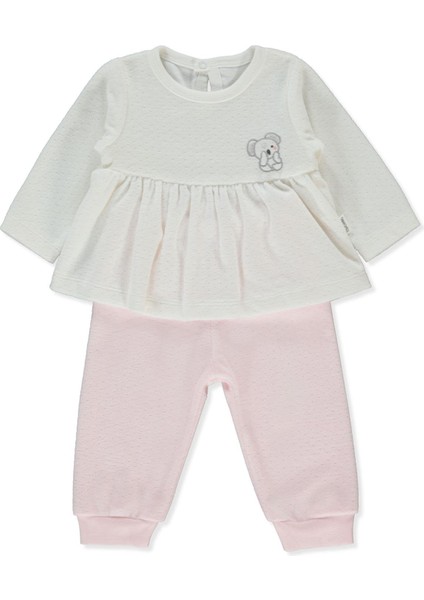 Kadife Patiksiz Pijama Takımı 2li (My Lıttle One) Pembe