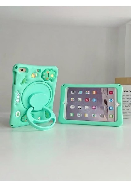Dino Karakterli Dayanıklı Çocuk Tablet Kılıfı Standlı Eğlenceli Koruyucu Kapak modelleri