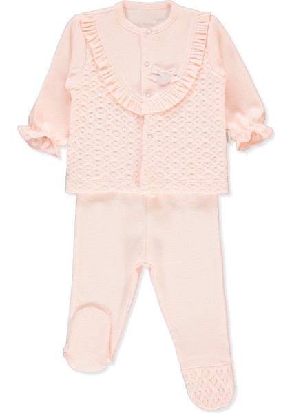 Interlok Patikli Pijama Takımı 2li (Lıttle Lady/25) Pembe