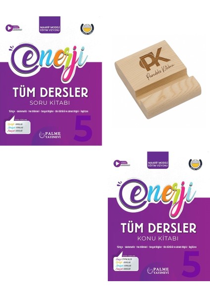 Palme 5. Sınıf Enerji Maarif Modeli Tüm Dersler Soru ve Konu Bankası Kitabı + Telefon Standı