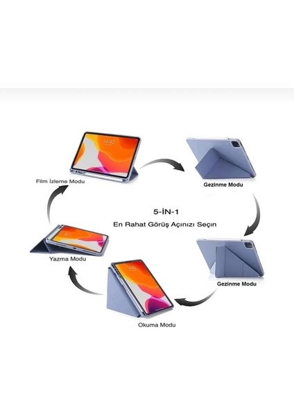 Samsung Uyumlu Trifold Yumuşak Akıllı Uyku Modlu Tablet Kılıfı fiyatları