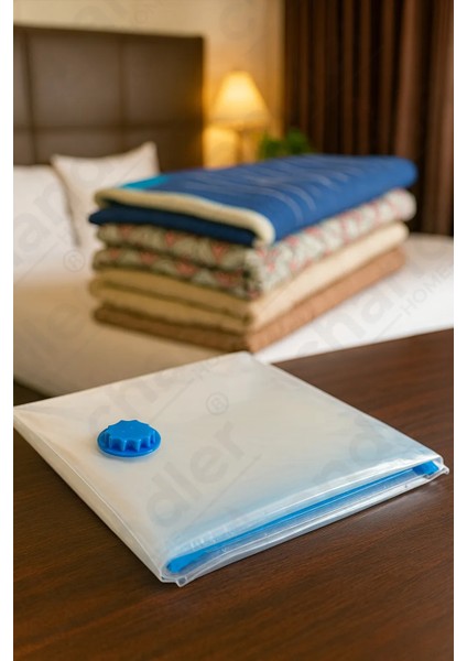 Airlock Vakumlu Hurç Şeffaf Giysi & Yorgan Saklama Torbası