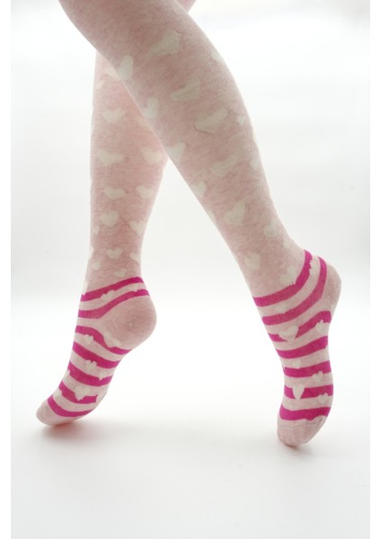 Kız Külotlu Çorap Kedi Baykuş ve Kalp Desen Pamuklu (Penye) 3'lü fiyatları