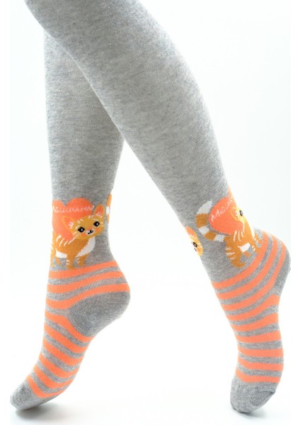 Kız Külotlu Çorap Kedi Baykuş ve Kalp Desen Pamuklu (Penye) 3'lü fırsatları