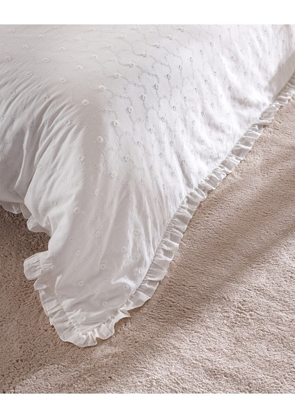 Saule King Size %100 Pamuk Brodeli Nevresim Takımı - Beyaz modelleri