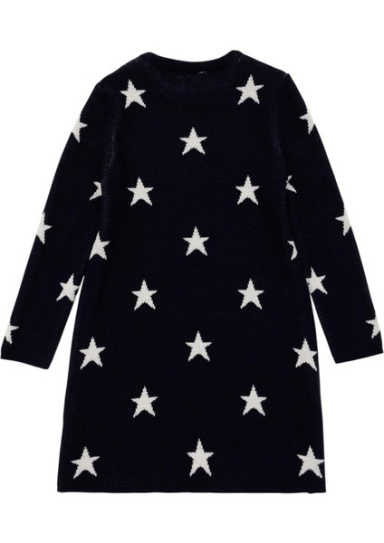 Kız Çocuk Lacivert Triko Balıkçı Yaka Triko Elbise fırsatları