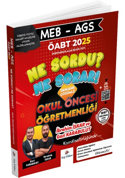 2025 Öabt Meb-Ags Okul Öncesi Öğretmenliği Ne Sordu Ne Sorar Soru Bankası Çözümlü