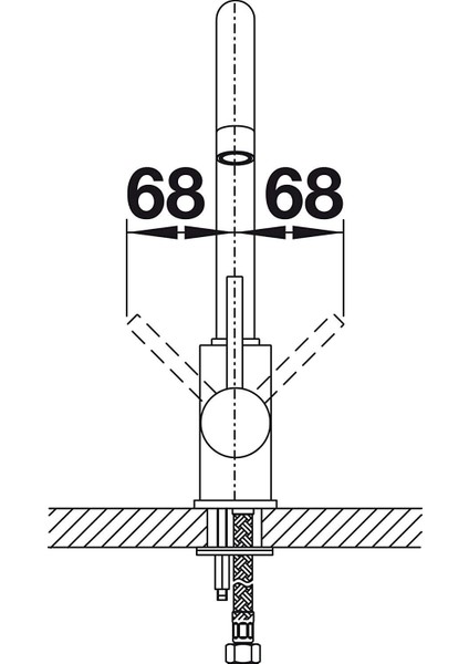 Siyah Delta Mutfak Bataryası Sıcak Soğuk Çift Su Girişli 5 Garantili Mutfak Eviye Bataryası fırsatları