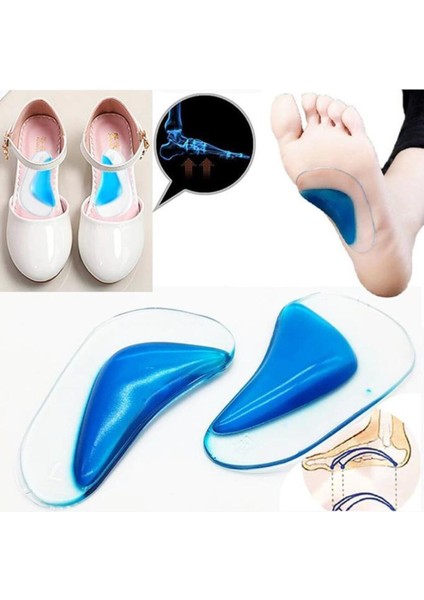 Ark Desteği Jel Düz Tabanlık Silikon Ayak Tabanı Boşluk Doldurucu