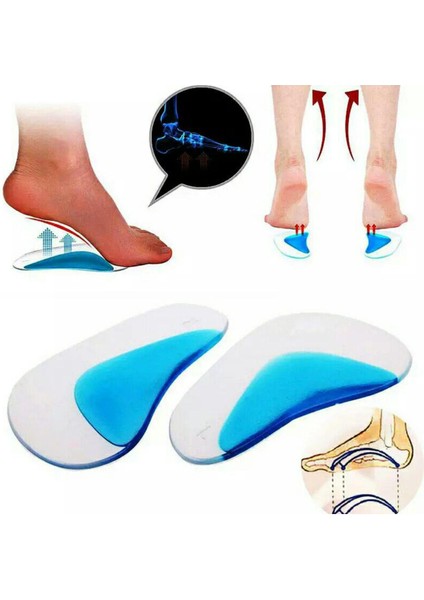 Ark Desteği Jel Düz Tabanlık Silikon Ayak Tabanı Boşluk Doldurucu fiyatları