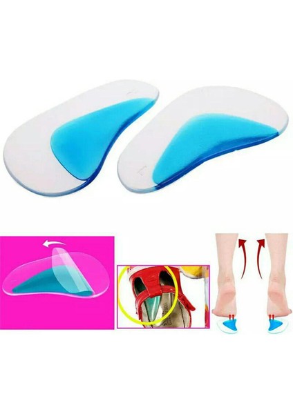 Ark Desteği Jel Düz Tabanlık Silikon Ayak Tabanı Boşluk Doldurucu fırsatları