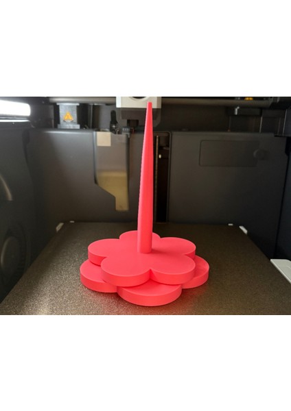 Dönebilen Yumak Tutucu Çiçek Desenli 3D Baskı Yumak Ipi Tutucu / Iplik Düzenleyici Aparat