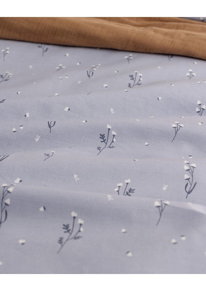 Afrodille Tek Kişilik %100 Pamuk Ranforce Baskılı Nevresim Takımı - Mavi