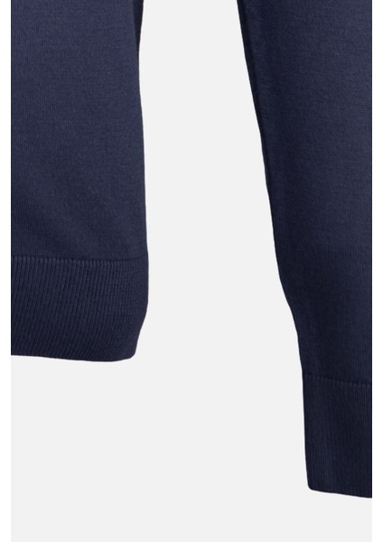 Erkek Polo Yaka Triko Kazak Slim Fit Pamuk Kaşmir Lacivert modelleri