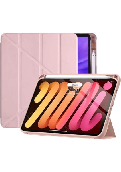 Samsung Uyumlu Trifold Yumuşak Akıllı Uyku Modlu Tablet Kılıfı