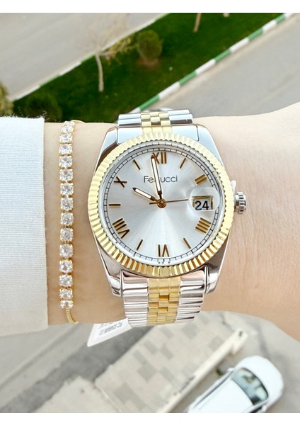 Büyük Rolex Kasa Takvimli Kadın Kol Saati ve Bileklik modelleri