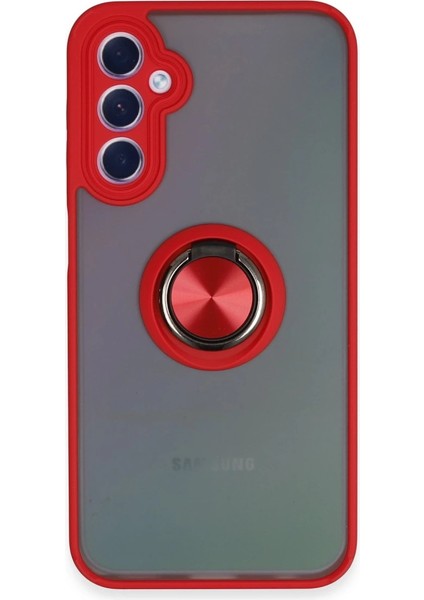 Samsung Galaxy A24 4g Kılıf Montreal Yüzüklü Silikon Kapak - Kırmızı