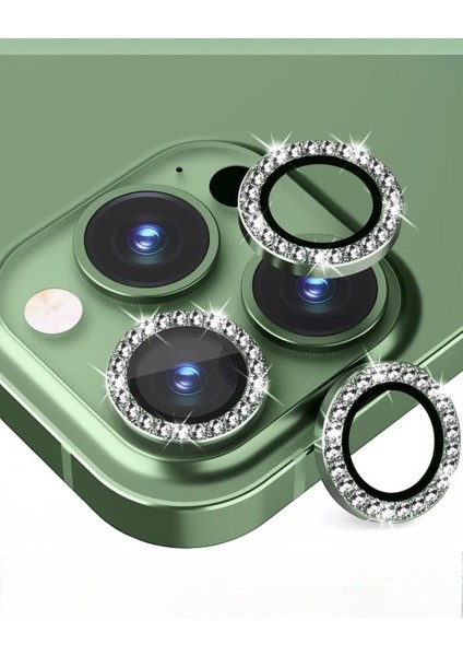 Iphone Uyumlu Parlak Taşlı Kamera Lens Koruyucu