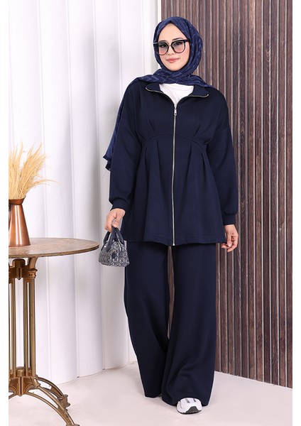 Fermuarlı Ikili Oysho Takım 6058 Lacivert