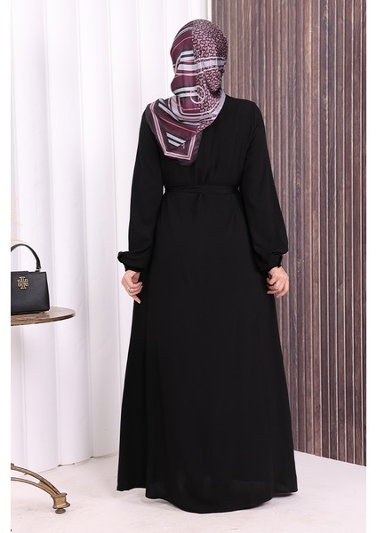 Boydan Düğmeli Ferace 6056 Siyah fırsatları