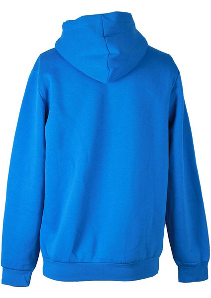 Kapüşonlu Kanguru Cep 3 Iplik Şardonlu Mavi Erkek Sweatshirt 5281 modelleri