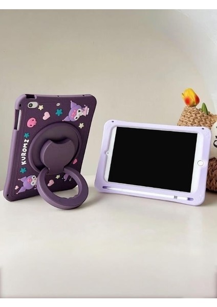 Kuromi Karakterli Dayanıklı Çocuk Tablet Kılıfı Standlı Eğlenceli Koruyucu Kapak modelleri