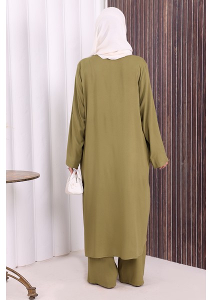 Düğmeli Ikili Takım 6057 Haki fırsatları