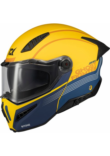 Ghostfighter Sv Bitone C13 Yellow Motosiklet Çene Açılır Kask